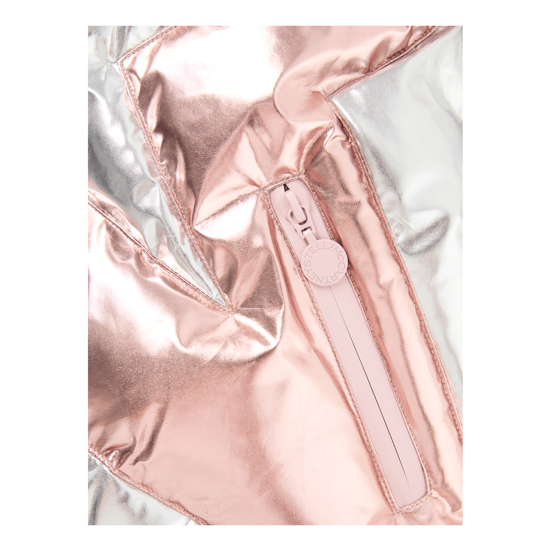 Stella McCartney Kids Winterjacke 'Snow' Silber, Frontansicht – UNGER.DE