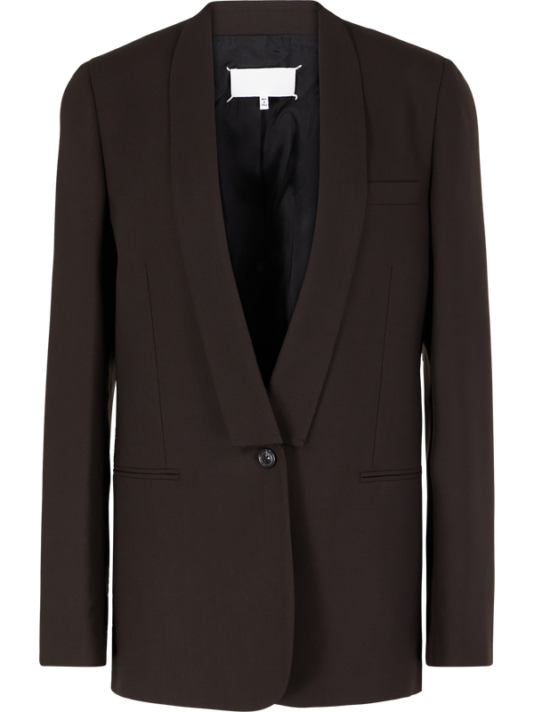 Dark brown woollen blazer