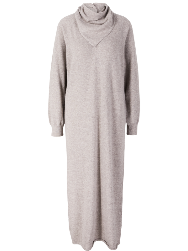Cashmere-Kleid 'Taiwan' mit Schal Beige