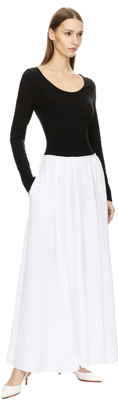 Maxikleid 'Carlotta' Schwarz/Weiß