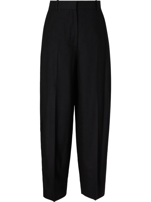 Black woollen trousers
