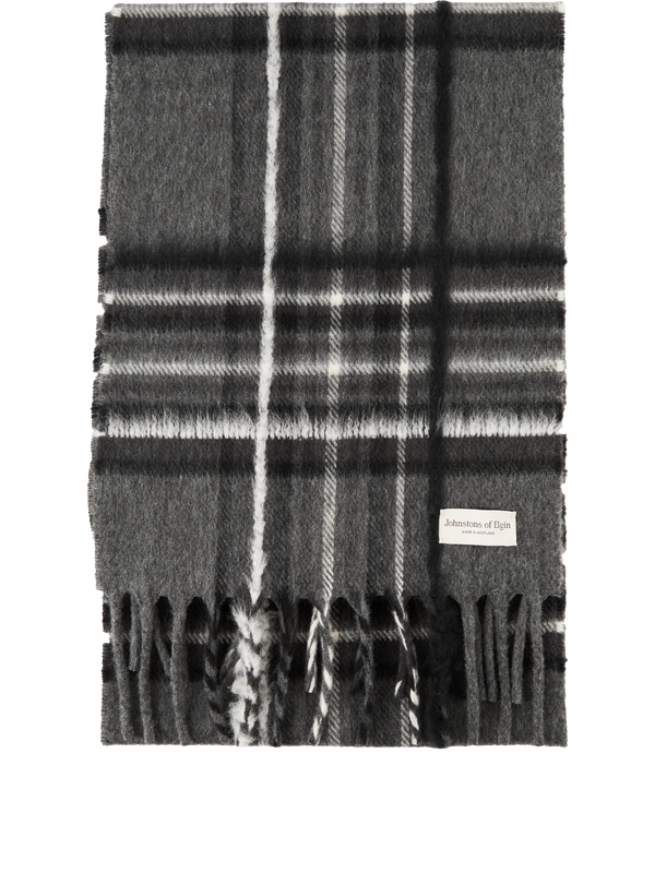 Schal 'Mull' aus Wolle und Cashmere im Royal Stewart Tartan Grau