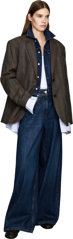 Jacke aus Raw-Denim Dunkelblau