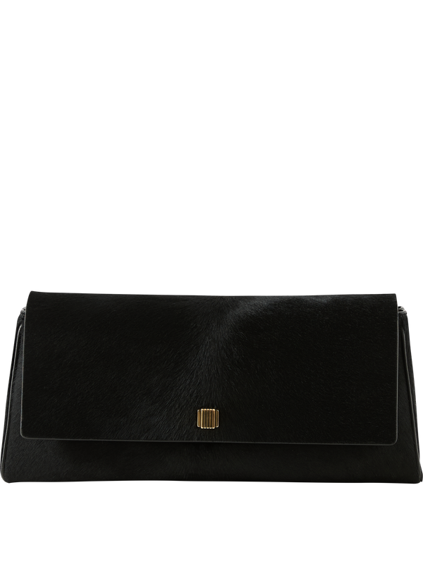 Clutch 'Audrey' aus Kalbsfell Schwarz