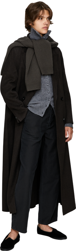 Cashmere-Strickjacke 'Denie' mit Rollkragen Graphite