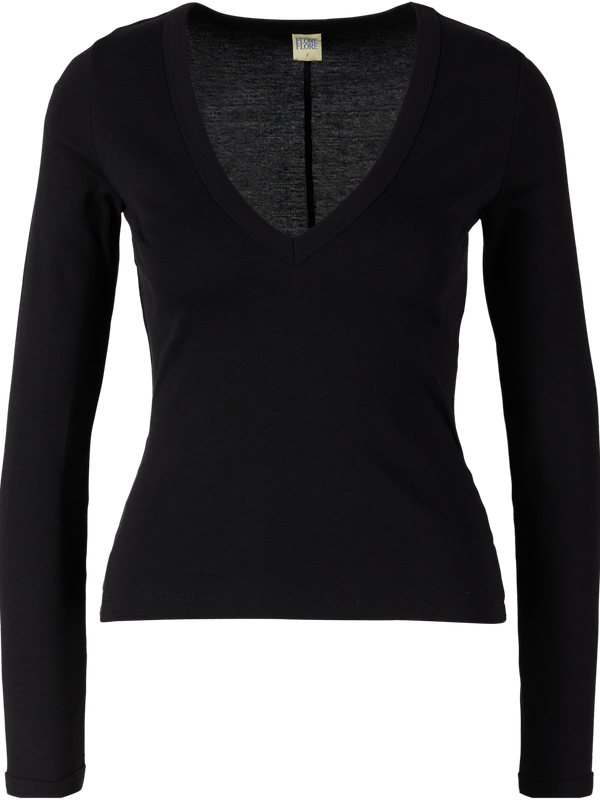 Langarmshirt 'Dewi' Schwarz