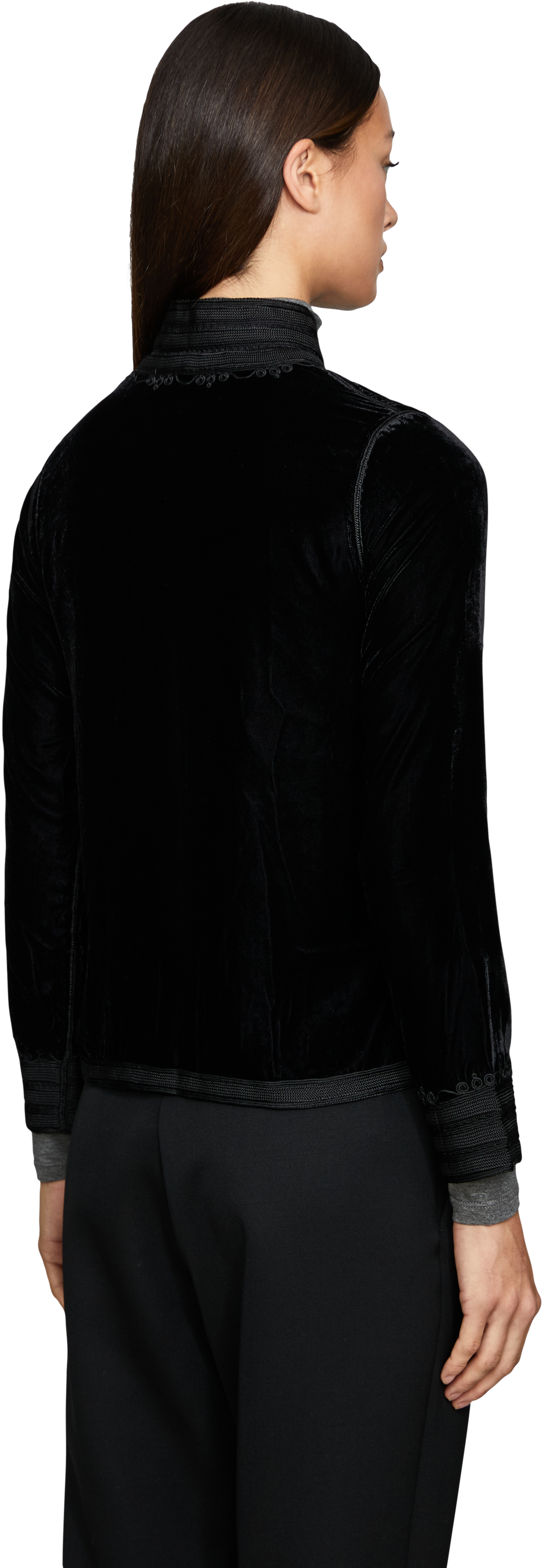 Folkloore Blazer aus Samt Schwarz, Rückansicht – UNGER.DE