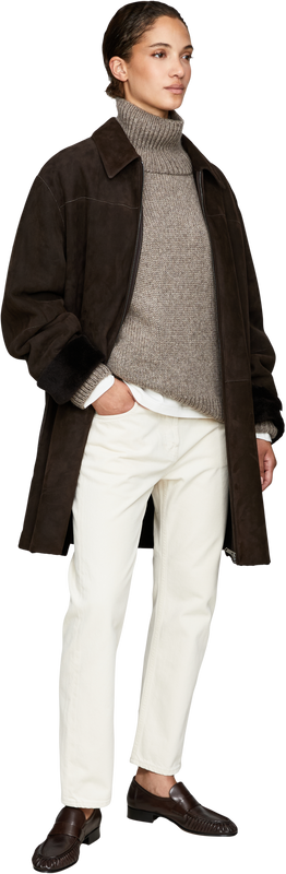 Cashmere-Pullover 'Plira' mit Rollkragen Grau