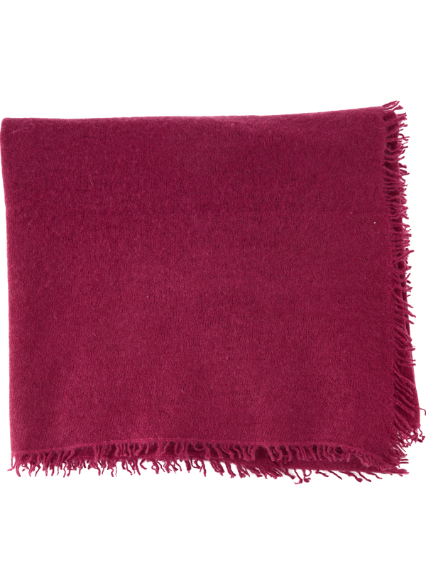 'Julia Square' Cashmere Scarf in Ruby