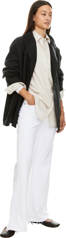 Cimossa woollen jacket with waterfall lapels anthracite