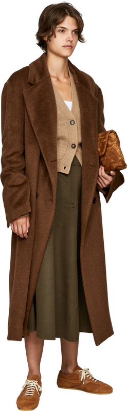 Woll-Cashmere-Doublé Rock Dark Fern