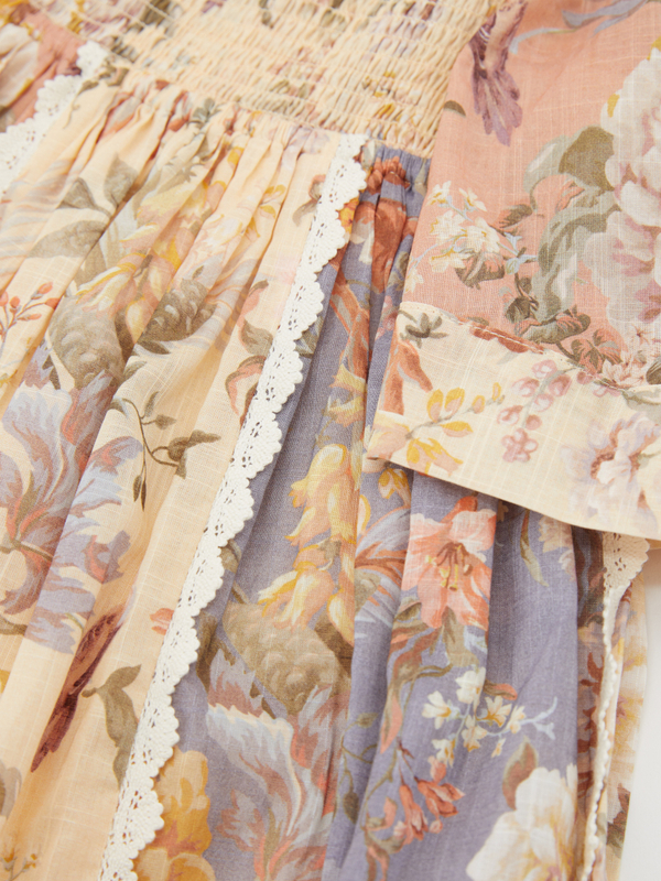 Dress 'Tallow Paneled Frill' in Multi