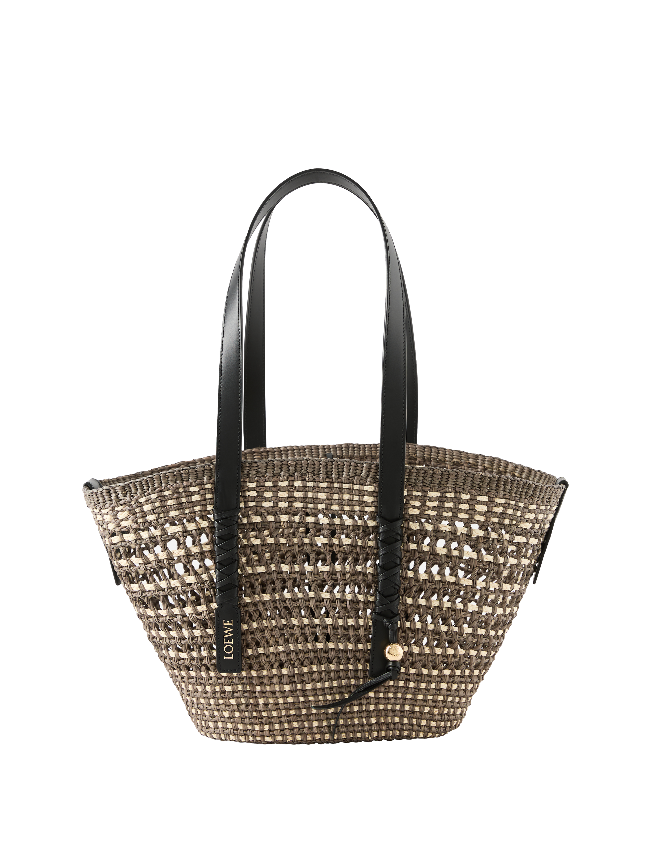 Shopper Paula's Ibiza 'Braid Basket Medium' Khaki/Natural