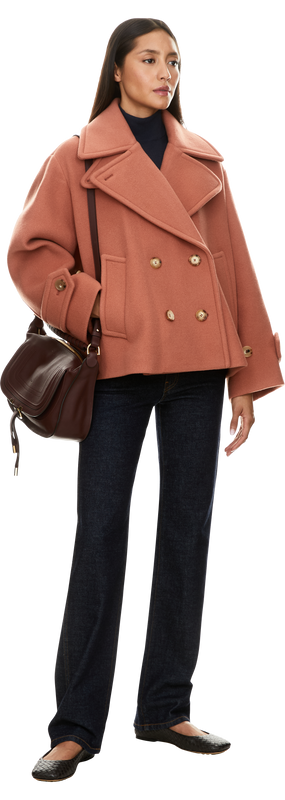 Oversized Pink Caban Jacket