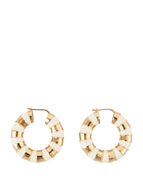 Mattierte Kreolen 'Hoops' mit Gold-Finish
