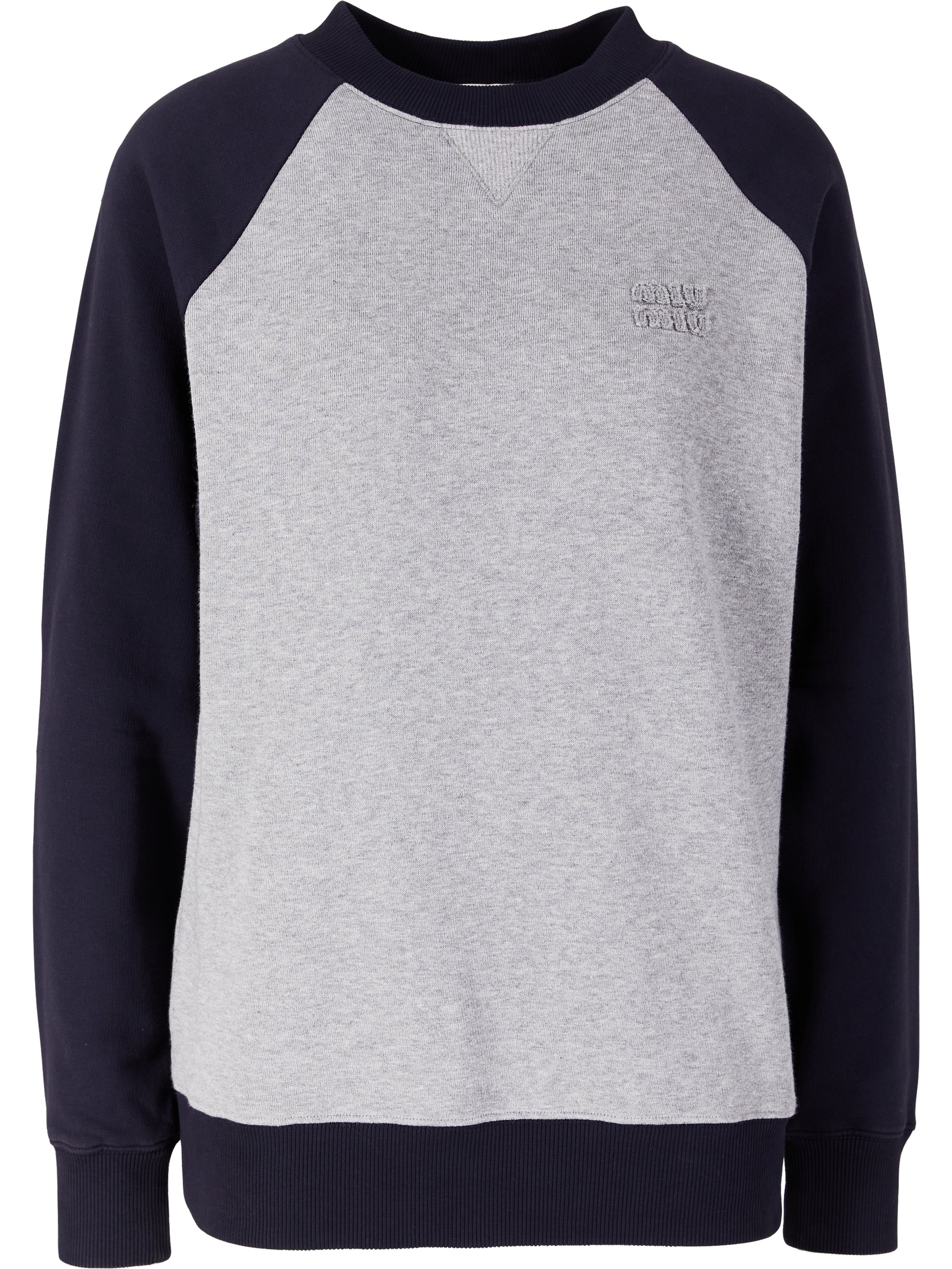Sweatshirt mit Rundhalsausschnitt Grau 