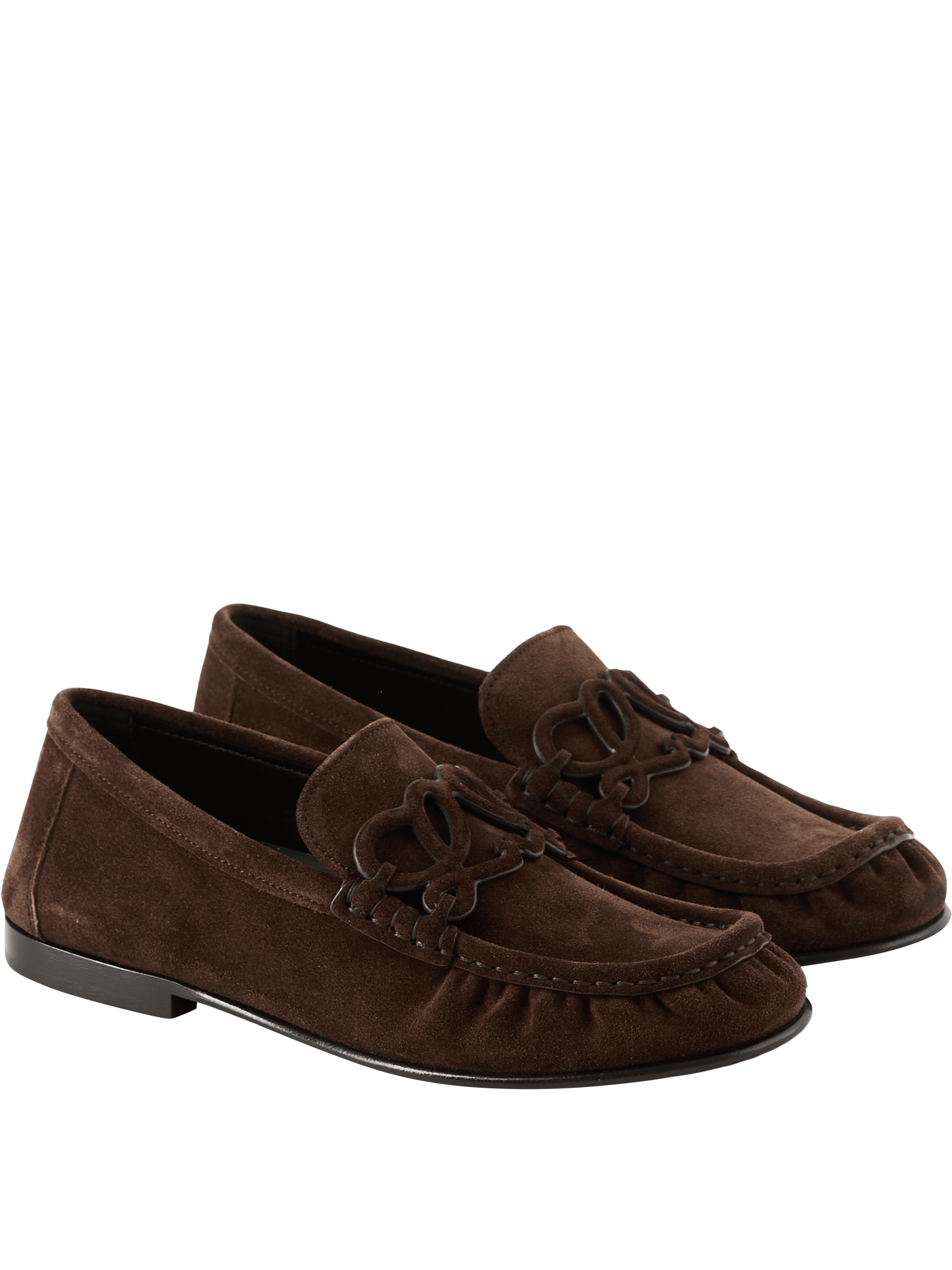 LOEWE Loafer 'Double L' Dunkelbraun, Rückansicht – UNGER.DE