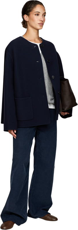 Jacke 'Quintus' aus Schurwolle und Cashmere Marineblau