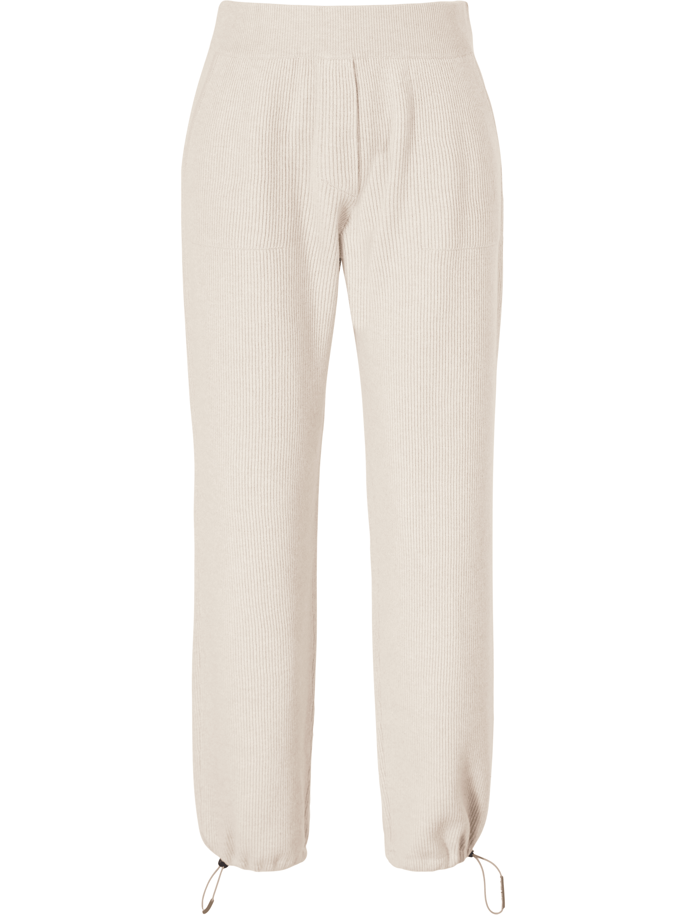 Brunello Cucinelli Gerippte Strickhose aus Schurwolle und Cashmere Crème, Produktansicht – UNGER.DE