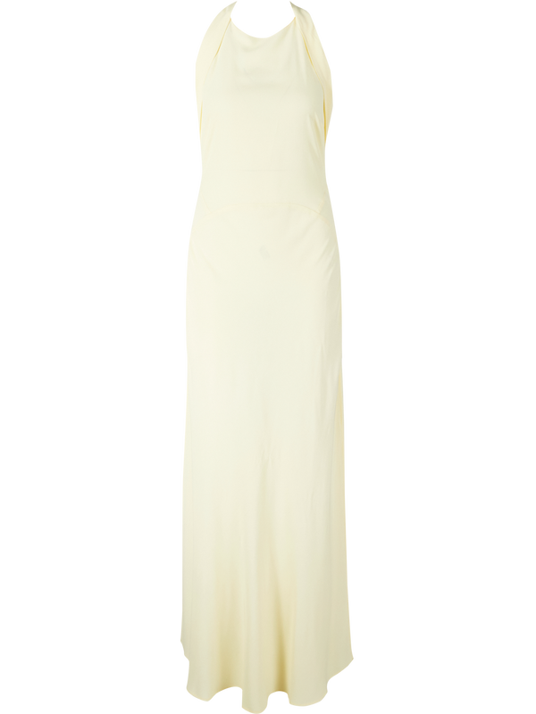 Maxikleid mit Neckholder-Ausschnitt Gelb