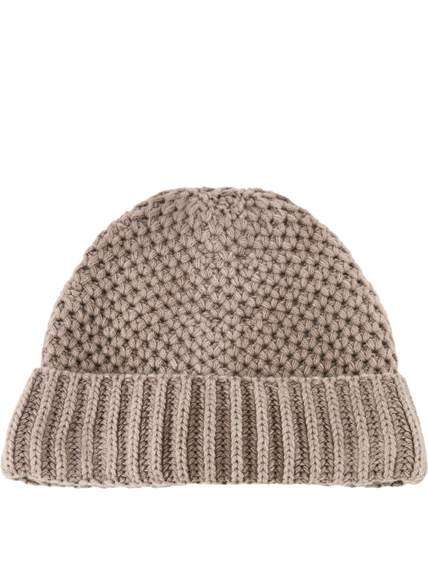 Cashmere-Mütze 'Phimo' Taupe Stonewashed