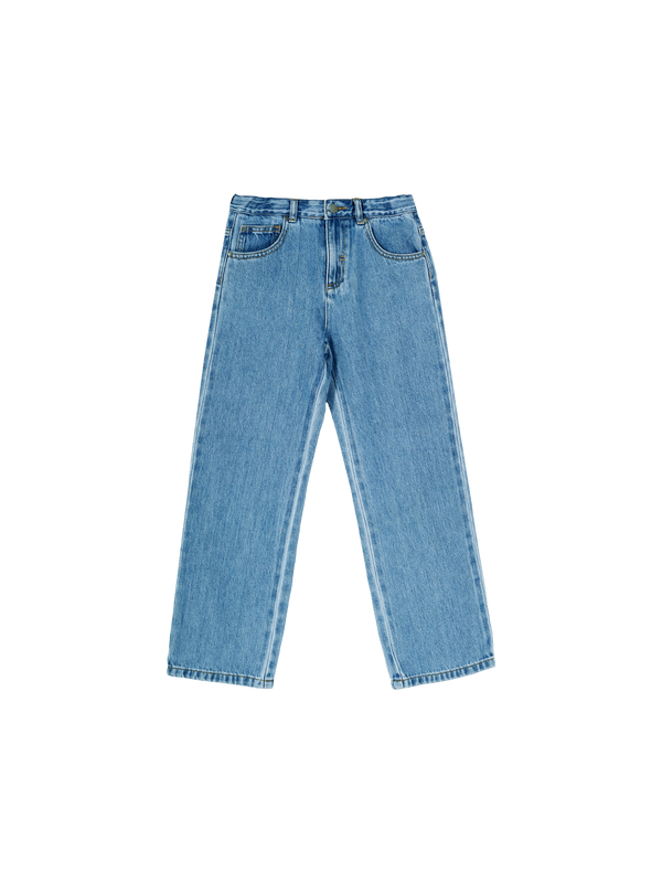 Straight-Leg Jeans Hellblau