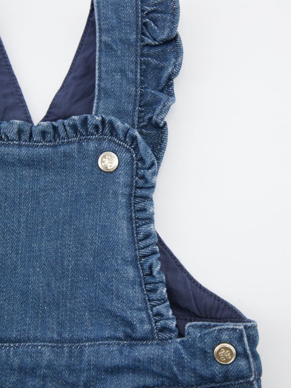 Jeanskleid mit Latz Blau