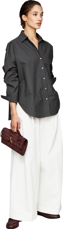 Oversize Hemd mit Punto Luce-Detail Anthrazit