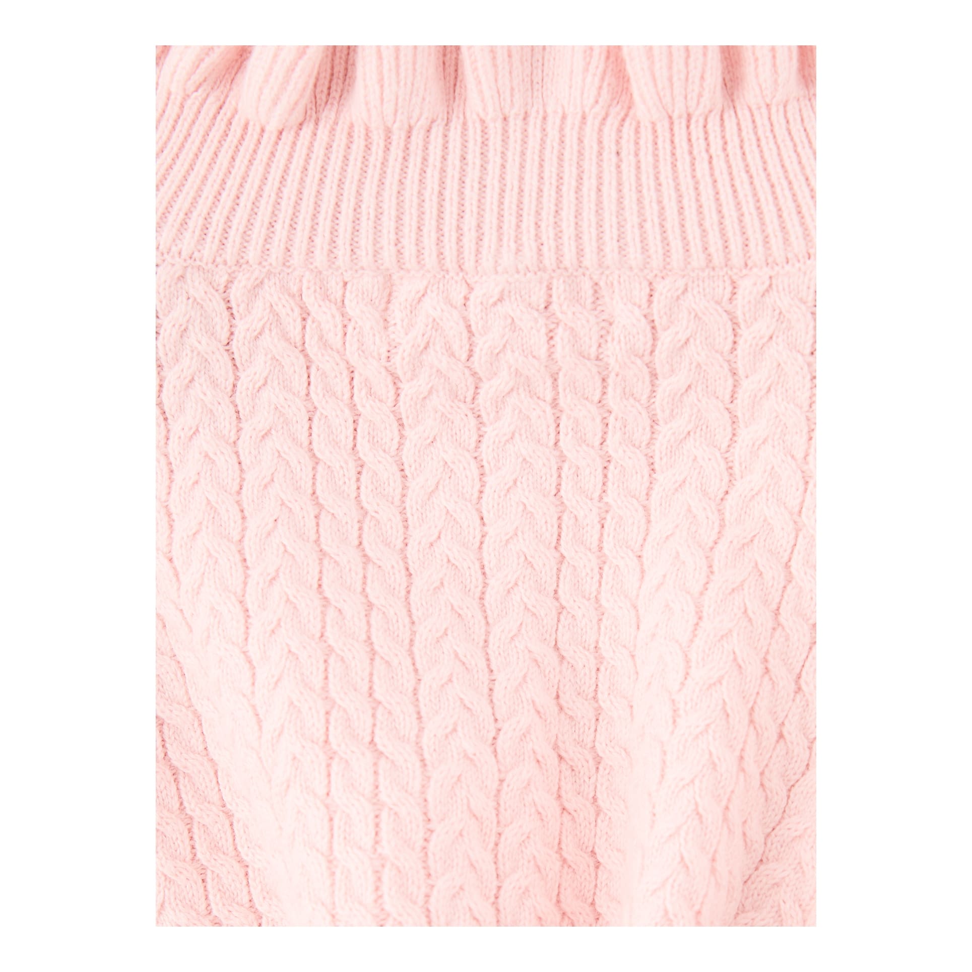 Louise Misha Strickpullover 'Java' mit Zopfmuster Rosé, Frontansicht – UNGER.DE