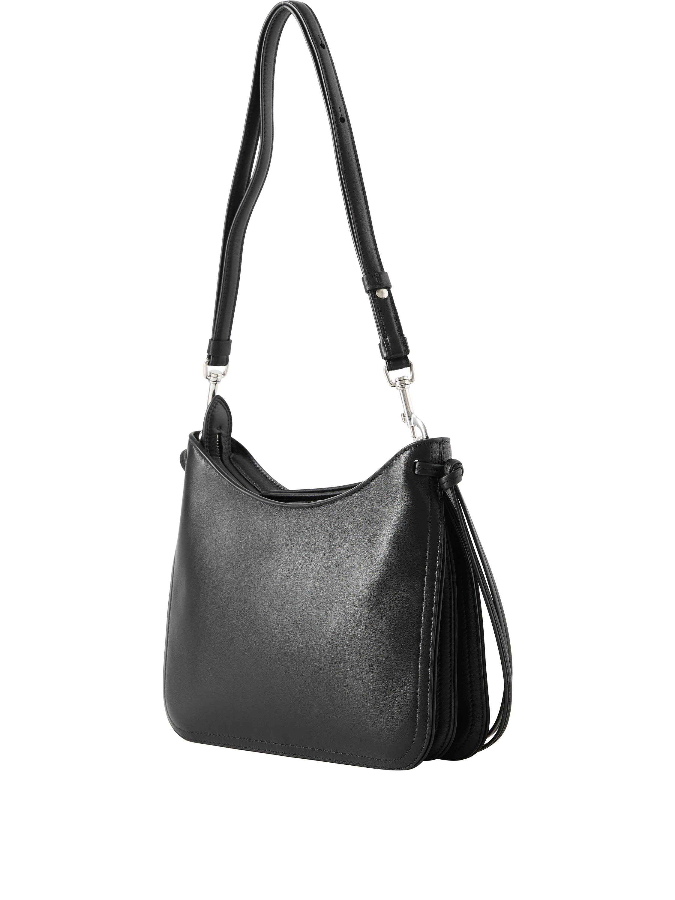 Phoebe Philo Schultertasche 'Gig Small' Schwarz, Frontansicht – UNGER.DE