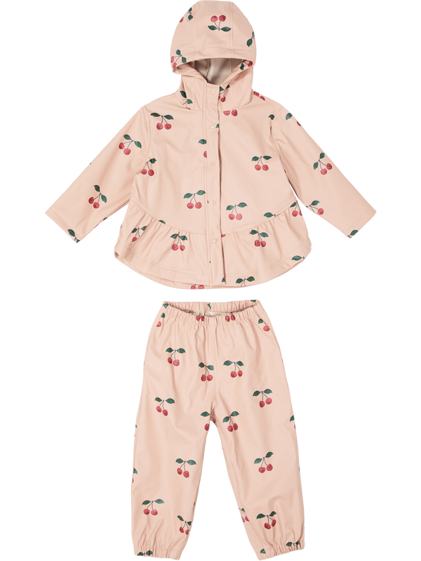 Regenset 'Faire' mit Kirschen-Muster Rosé