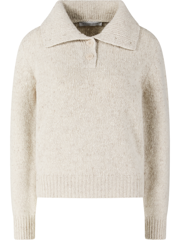 Troyer ‘Tisara’ in wool and cashmere, Alabaster