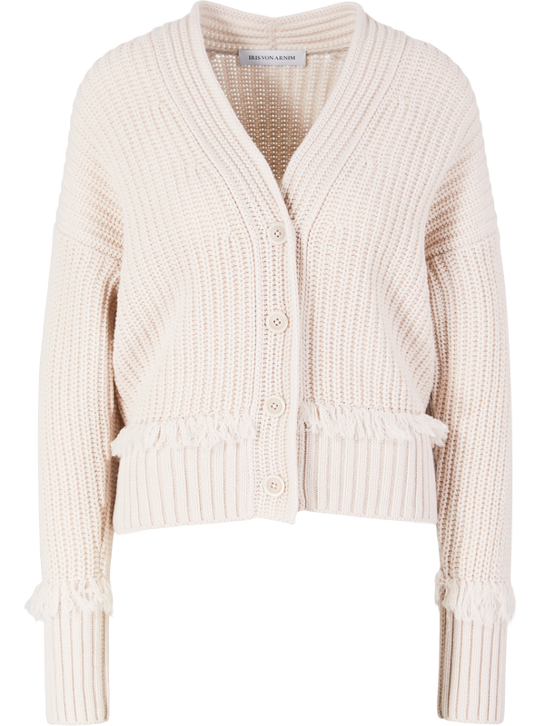 Philipa Fringes’ ‘Alabaster’ cashmere cardigan