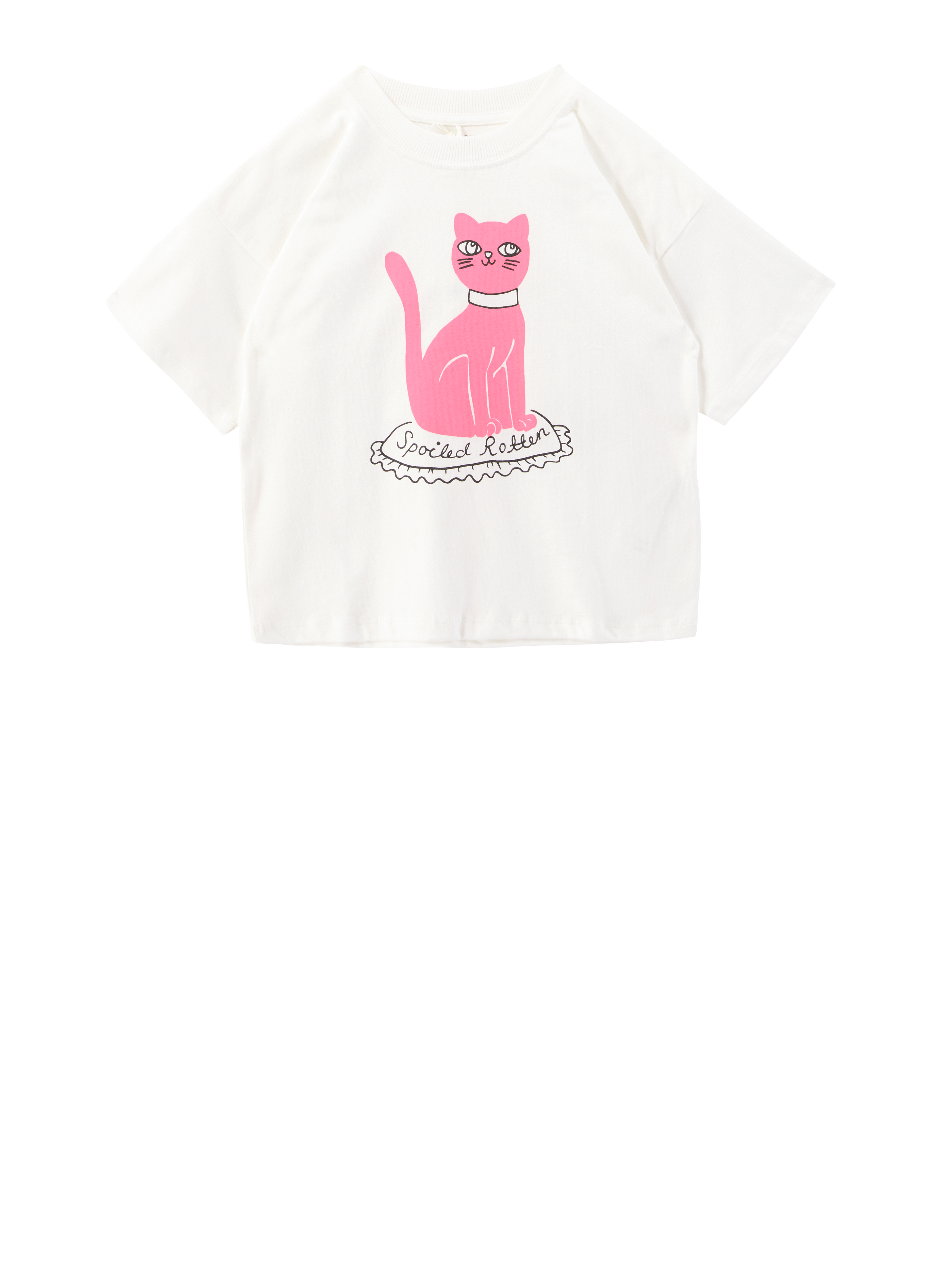 T-Shirt 'Cat' Weiß