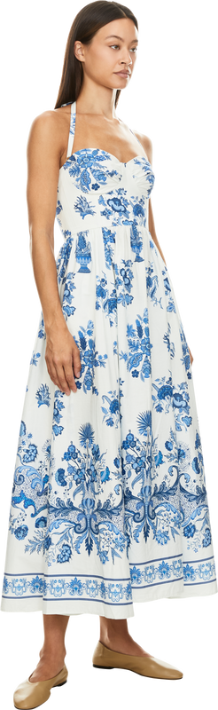 'Johanna' Floral Midi Dress – Blue