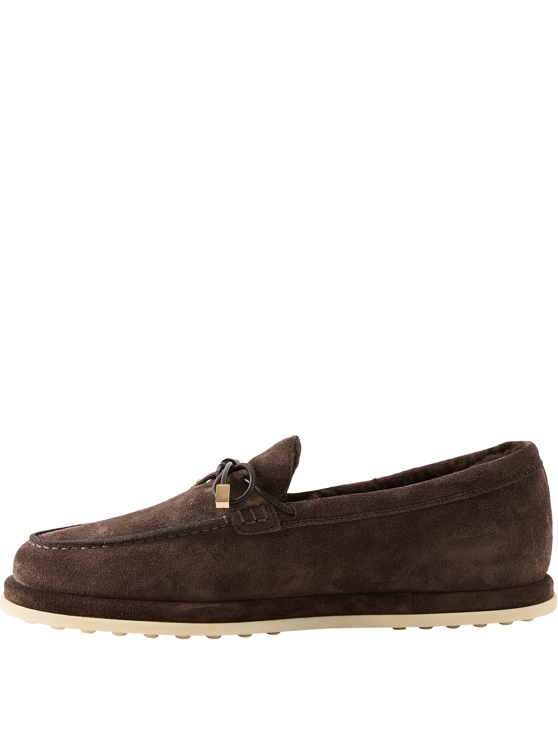 TOD'S Loafer aus Veloursleder Dunkelbraun, Frontansicht – UNGER.DE