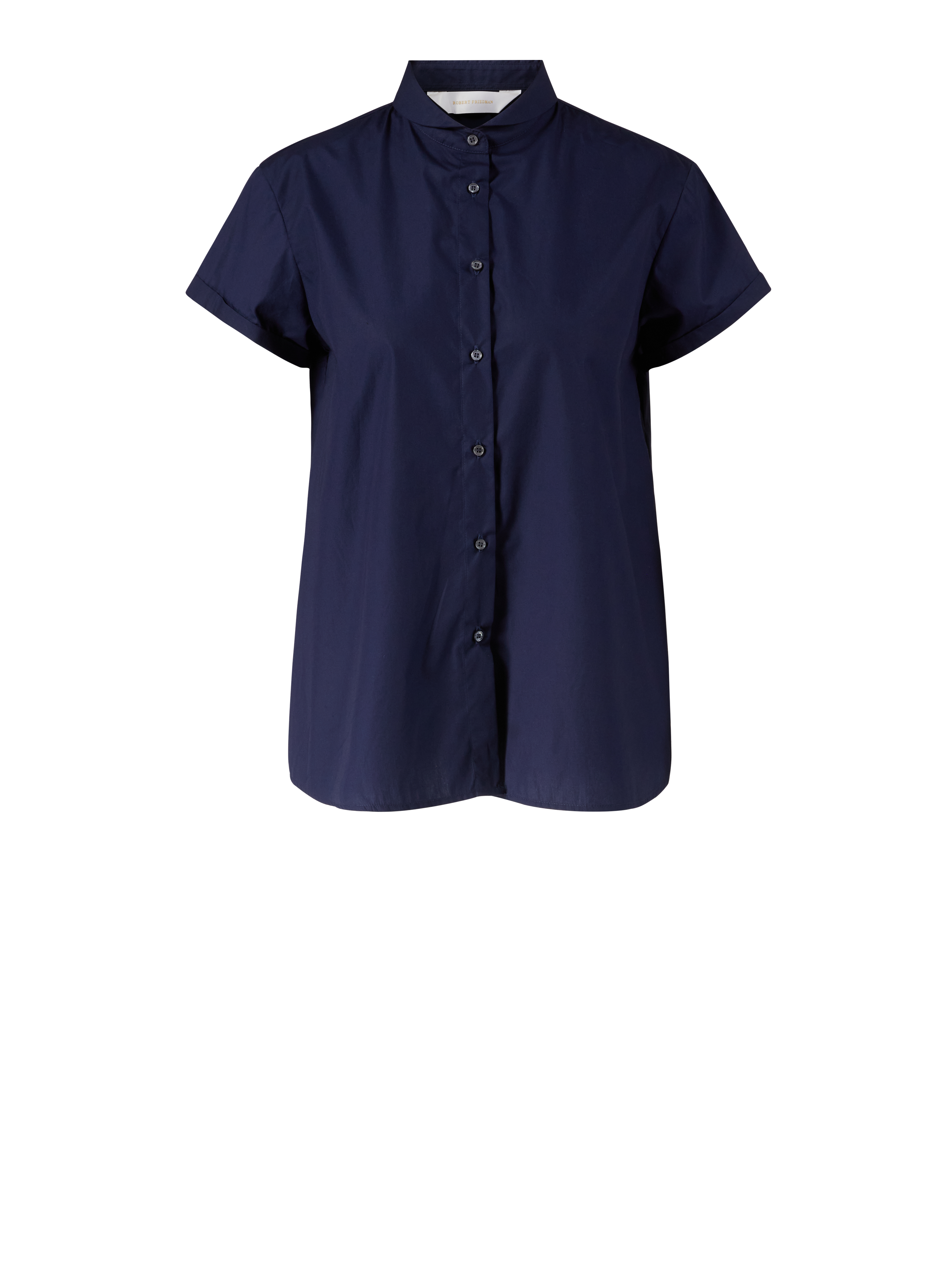 Popeline-Bluse Marineblau