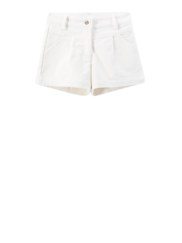 Baumwoll-Shorts Crème