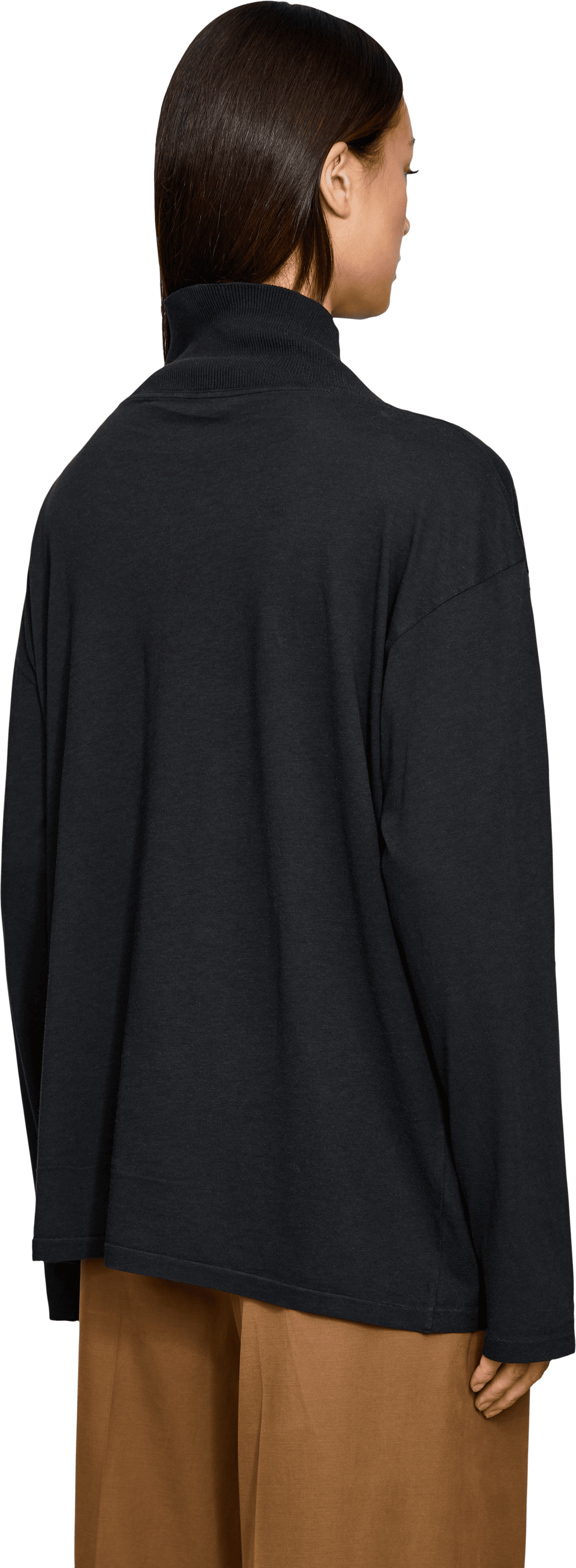 The Row 'Karito' Long-Sleeved T-shirt, Black, Back view – UNGER.DE