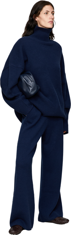 Weite Cashmere-Hose Midnight