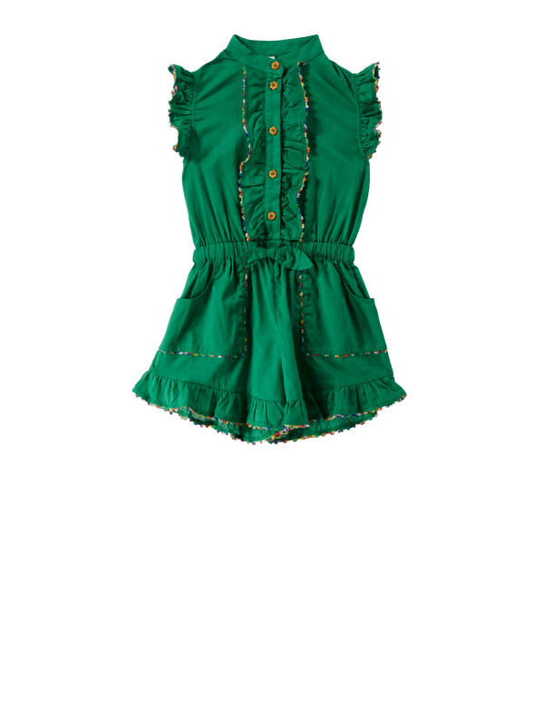 Anzug 'Junie Frill' Grün