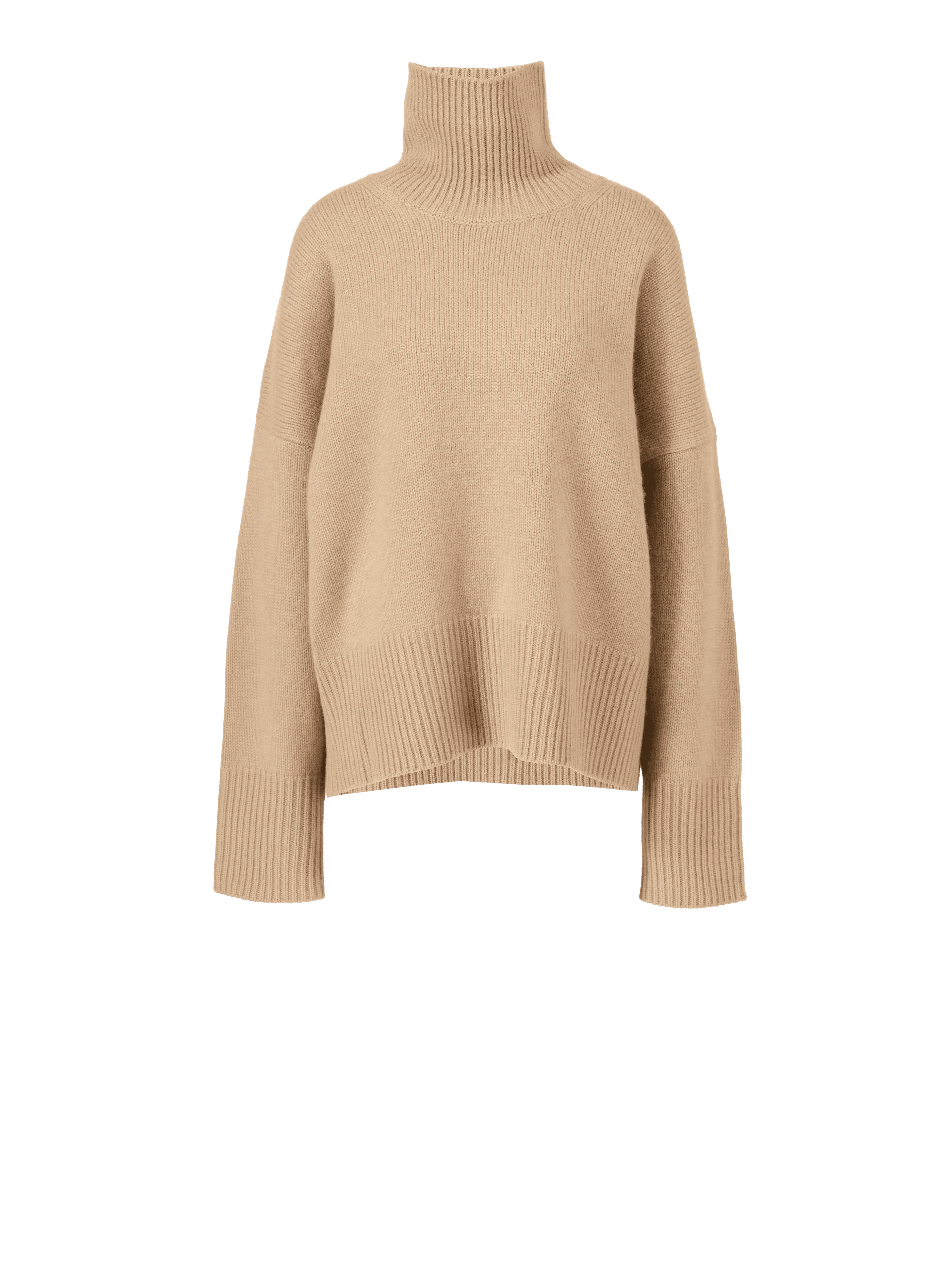 Cashmere-Rollkragenpullover Mittelbraun