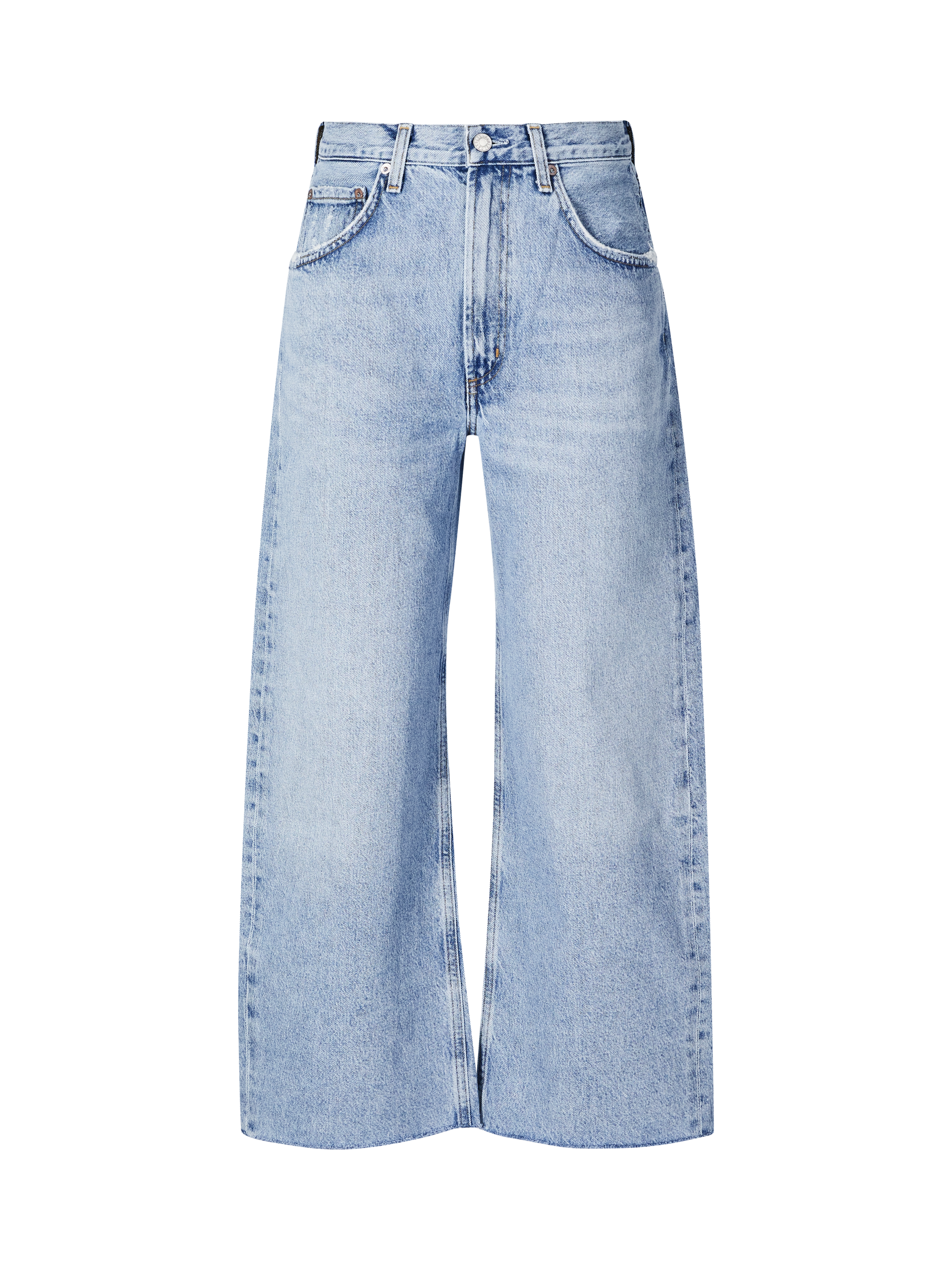 Relaxed-Fit Jeans 'Low Curve Fray' Hellblau