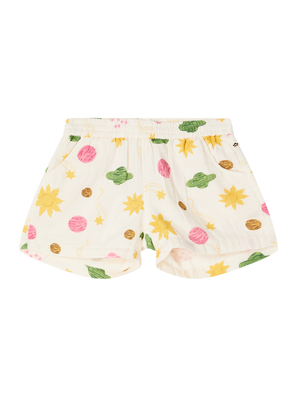 Shorts 'Space' aus Musselin Crème
