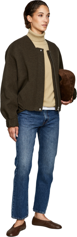 Cashmere-Pullover mit Rollkragen Beige