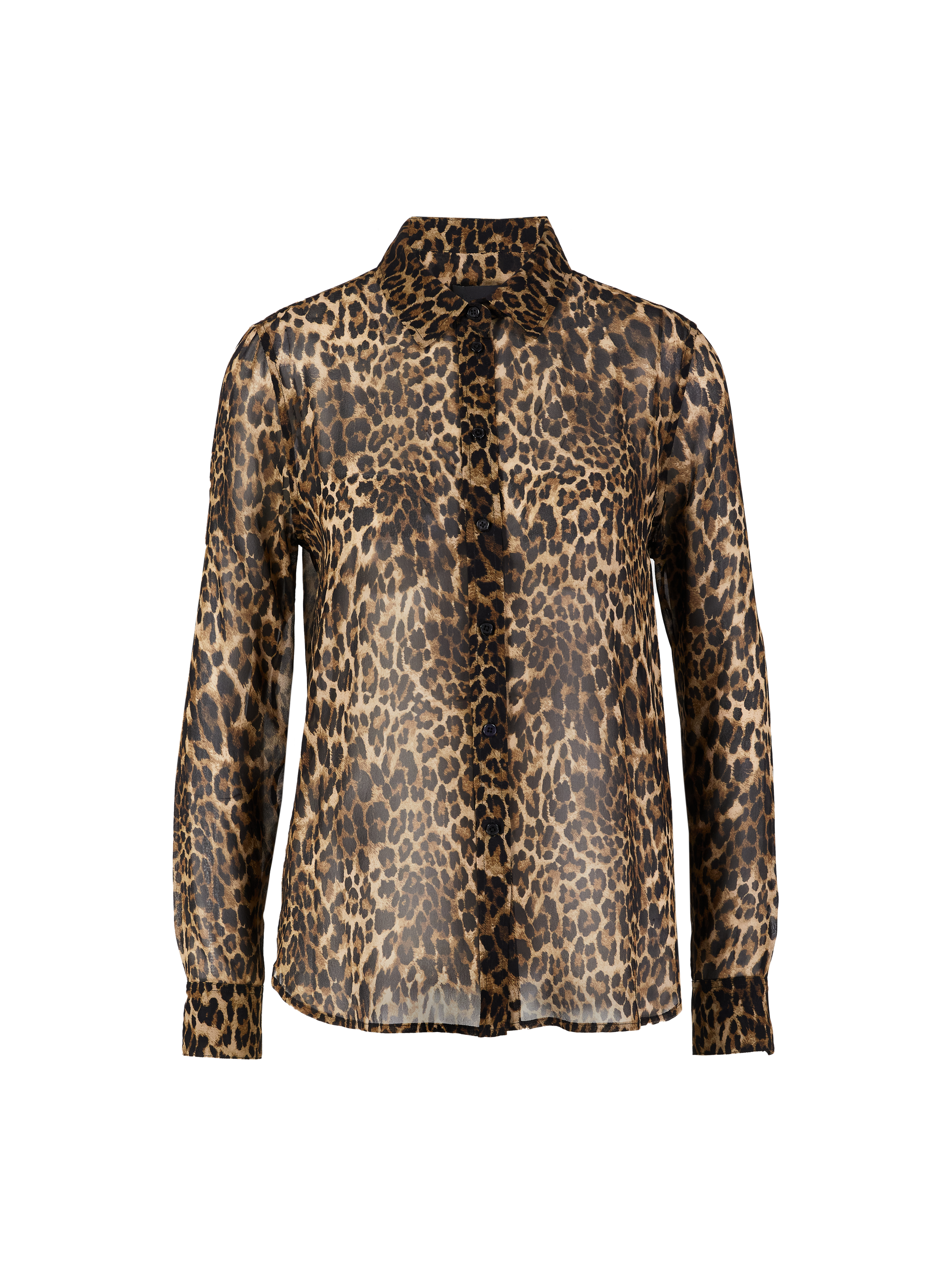 Transparente Seidenbluse 'Gaia' Braun