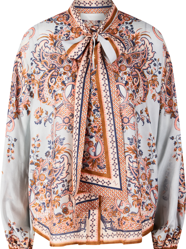 Seidenbluse 'Aster' mit Paisley-Blumenprint Multi