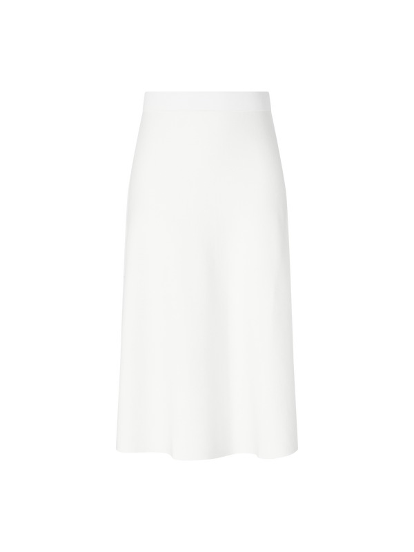 Midirock aus Wolle Crème