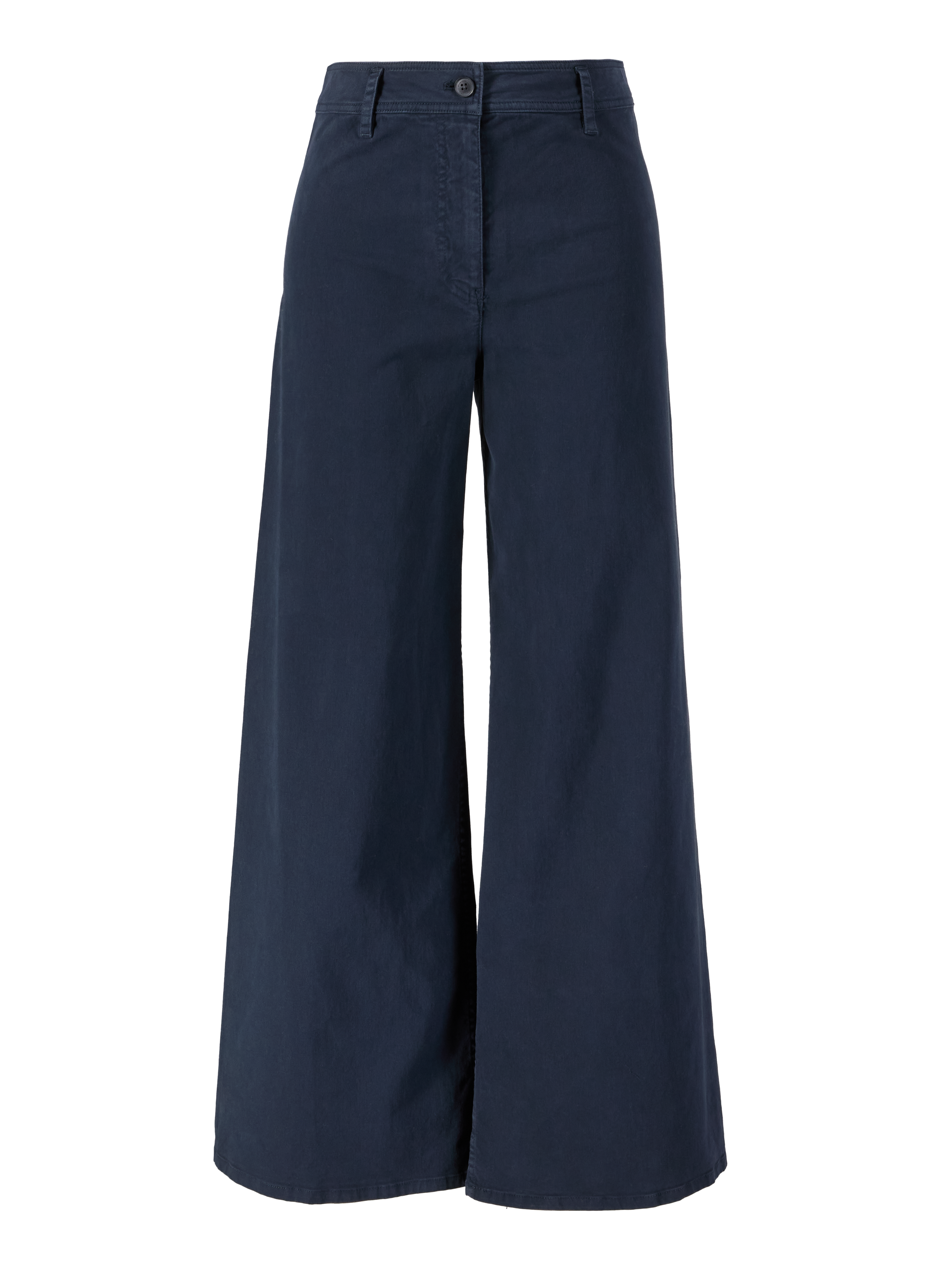 Wide-Leg Stoffhose 'Megan' aus Baumwolle Marineblau