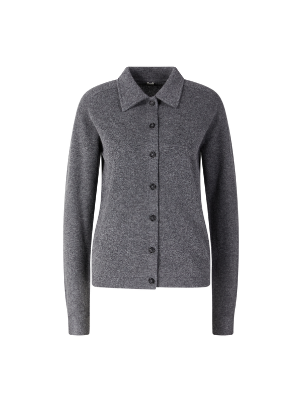 Cashmere-Strickjacke Anthrazit